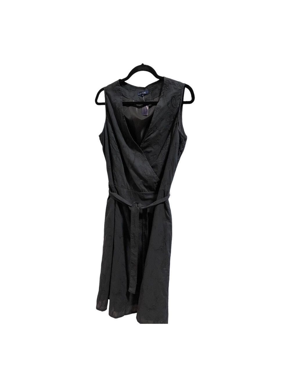 Encore Black 1/2 Wrap Dress Size 14